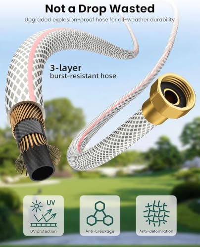 1/2" x 100' AYURA Retractable Garden Hose Reel - image 6