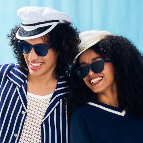 goodr Drinks Seawater, Sees Future Polarized Sunglasses, Medium Sized (OG), Navy with Blue Gradient Lenses4