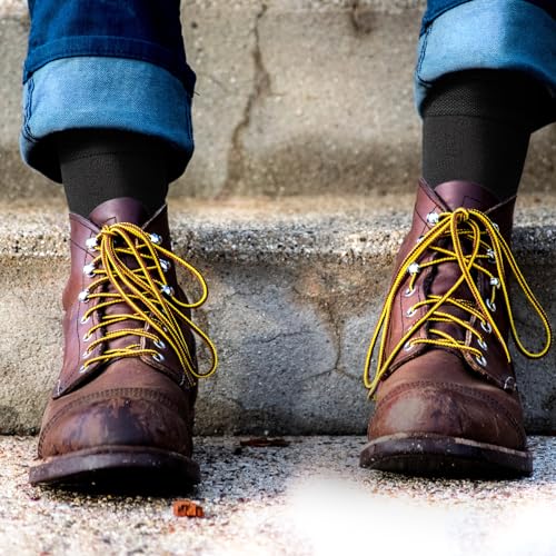 Duna Mens Lightweight Cotton Crew Socks - Super Soft and Breathable Black Socks3