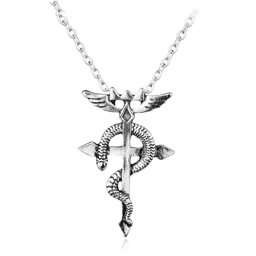 鋼の錬金術師　アクセサリー　ネックレス　エドワード・エルリック 鋼の錬金術師 FULLMETAL ALCHEMIST」ダブルリングネックレス