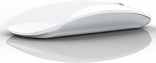 TENMOS M18 Bluetooth Mouse, USB C Rechargeable Wireless Mouse, Silent-White | Tri-Mode BT5.1/5.0+2.4G, Quiet Click, Portable,