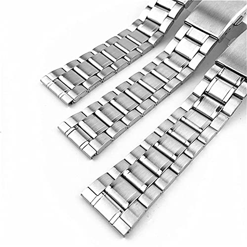 Metal Stainless Steel Strap Watch Band Flat Buckle Wrist Band Silver Gold, Silver Bracelet, 12 14 16 18 20 Bracelet2