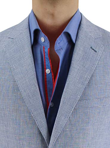 DTI BB Signature Men's Italian Two Button Linen Suit Jacket Blazer Modern Fit2