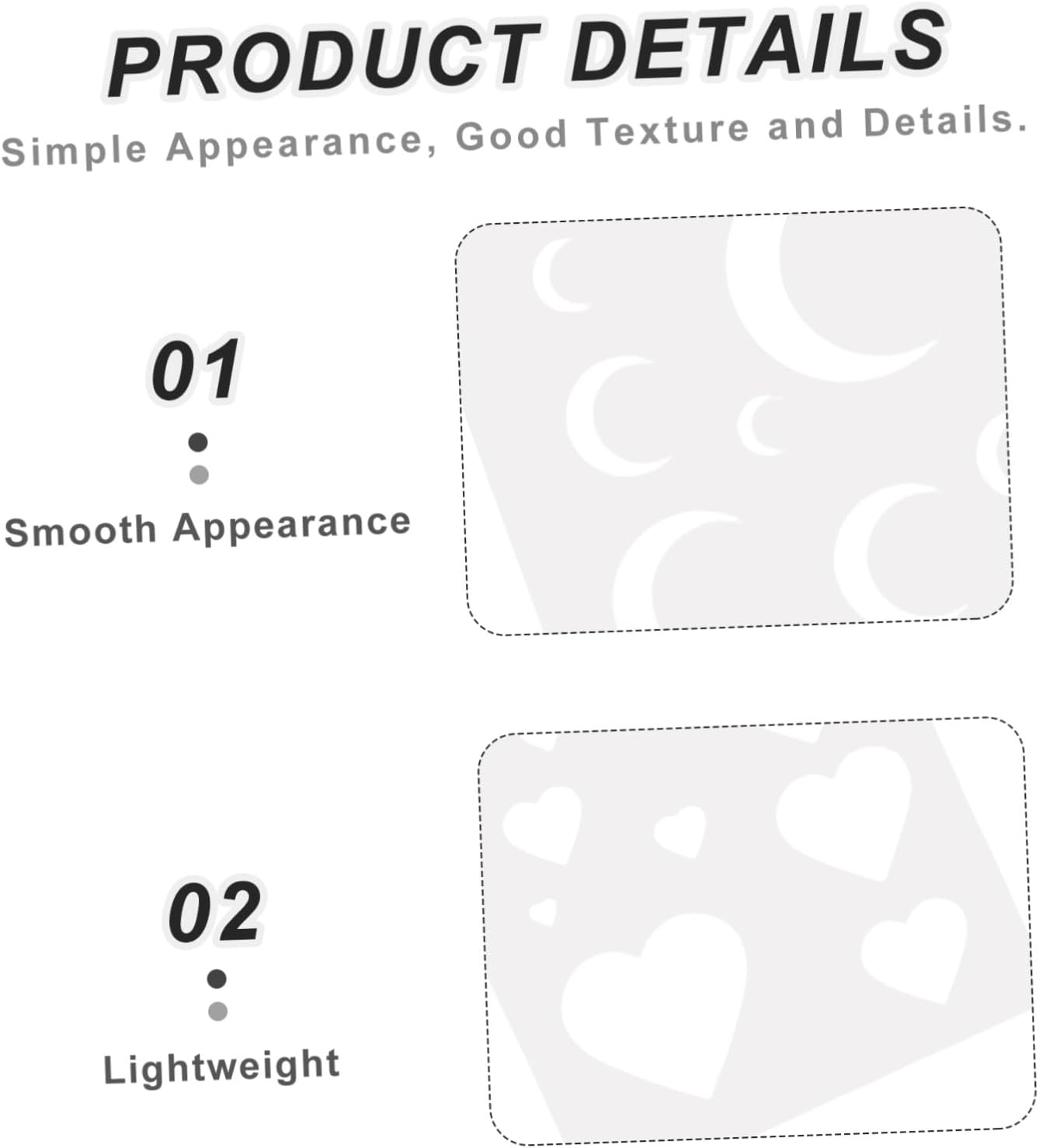 Ipetboom 8pcs Reusable Mixed Painting Stencils Set with Circle Moon Star Heart Shapes for DIY Art, Card Making, Airbrush and Canvas Painting Craft Supplies