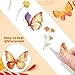 BkeeCten Butterfly Flower Sticker Roll - 1000pcs Butterfly Flower Floral Waterproof Vinyl Reusable Laptop Sticker Coloring Book Scrapbook WaterBottle Page Activity Pad Christmas Party Favor Skateboard