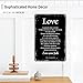 Love Never Fails Wall Art - 1 Corinthians 13:4-8 Bible Verse Scripture Metal Sign - Christian Home Decor for Living Room, Bedroom, Wedding Gift - 8x12 Inch
