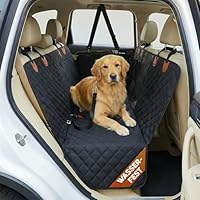 Hainberger Hundedecke Auto Rückbank Wasserabweisende Kratzfeste Autodecke für Hunde wasserdichte rutschfeste Autoschondecke mit Seitenschutz und Sichtfenster, 4-in-1 Rücksitzschoner 137x147 cm