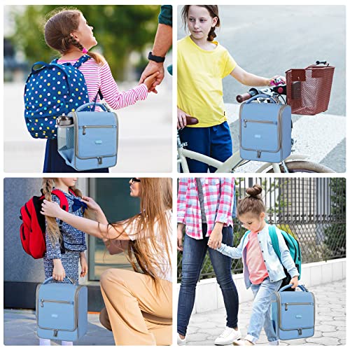 Amersun Lunch Box Kids, Insulated Lunch Bag Women Men, Cooler Bag For Teen Girls Boys Adult, Bento Box With Multi-Pocket For School Picnic Office Work, Easy To Clean (Spill-Resistant, Baby Blue) #TOP4