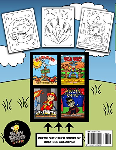 Gardening Coloring Book for Kids: Children's Fruit & Vegetable Garden Theme Coloring Pages for Pres