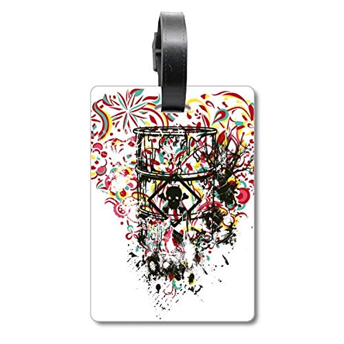 Étiquette de voyage pour valise et sac de cabine avec motif Graffiti Street Heart Art coloré