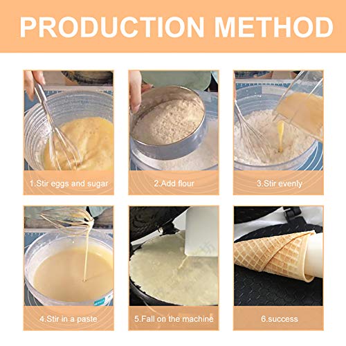 Foto von Waffeleisen Gusseisen Doppelt mit Antihaftbeschichtung Waffel Maker Hörncheneisen Pressplatte Haushalt Küche Backen Werkzeug mit Langer Griff für Frühlingsrolle Eiswaffeleisen