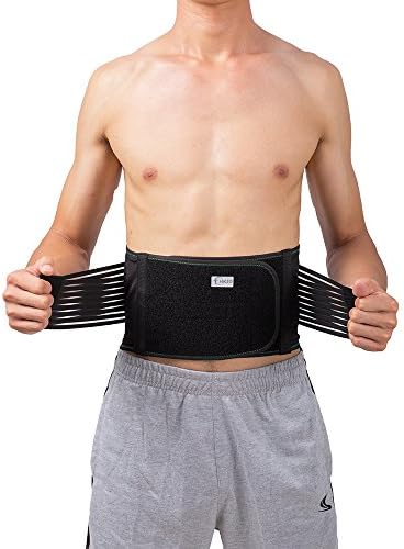 Lumbar Back Spinal Spine Waist Brace Support Belt Corset Stabilizer Cincher Tummy Trimmer Trainer Weight Loss Slimming Body Shaper Abdominal Binder Belly Postpartum Postnatal Band Wrap Strap Pad (L)