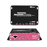 TV@FMUSER H.264 HDMI Encoder Video Encoder IPTV Encoder Live Broadcast LAN 1080P Support RTMP HTTP UDP Multicast Unicast Support OSD Rolling