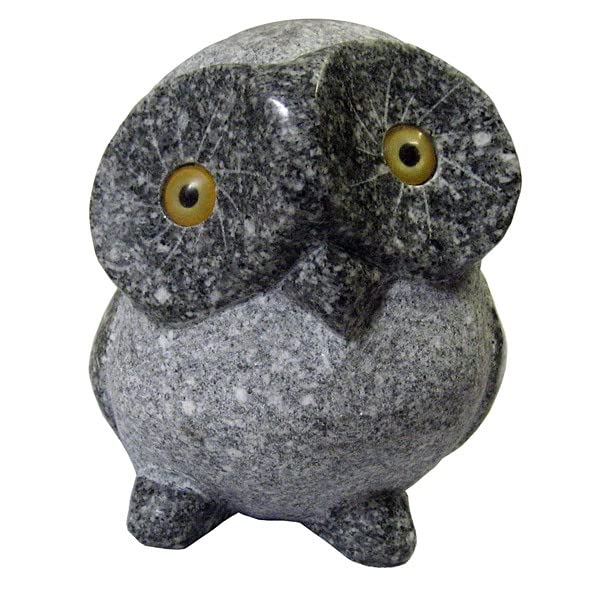 Granite Tilting Head Gray Boreal Owl 3.5