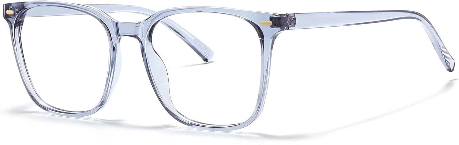 Oversized Square Blue Light Blocking Glasses for Women Men, Anti-Fatigue Computer Monitor Gaming Glasses Reduce Eye Strain(transparent Grey) - Image 3