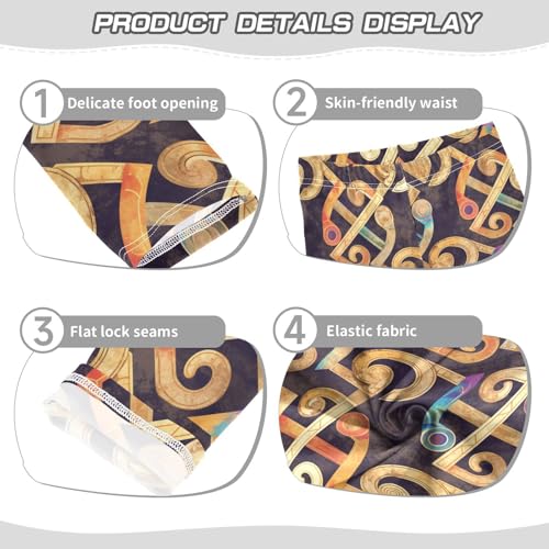 KLL Abstract Geometric Patterns Toddler Girls Active Leggings Stretchy Full Length Sweatpants Running3