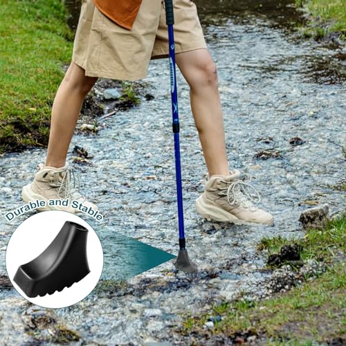 Dexspoeny 10Pcs Trekking Pole Tips Replacement,Walking Stick Tips Rubber Accessories,Rubber Cane Tips 3/4 inch for Hiking Sticks Protectors, Fits All Standard Hiking Walking Climbing Camping Poles - Thumbnail 5