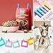 Mini Clothes Pins for Photo, Small Colored Clothespins 100 Pack Wooden Rainbow Colorful Picture Clips with 32 FT String for Crafts, Little Baby Shower, Display Artwork, Hanging Decorative Tiny Cards