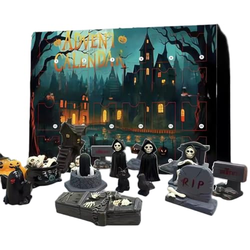 Figurines de poupée à collectionner en résine pour calendrier de l'Avent Halloween 2025 enfant adulte