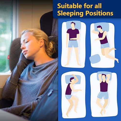 Hioutdoor Aufblasbares Kissen Kopfkissen für Camping mit Abziehbarem Kissenbezug Luftkissen Strand/Outdoor Ergonomisches Reisekissen Inflatable Travel Neck Pillow Bequemes Schlafkissen (Schwarz)