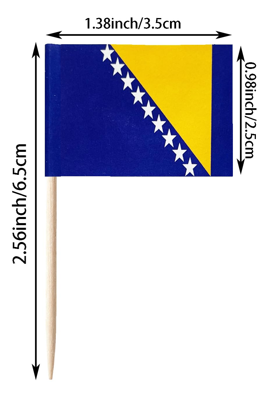 Stidsds 100pcs Stuzzicadenti Con Bandierina - Serpente Nero - 2