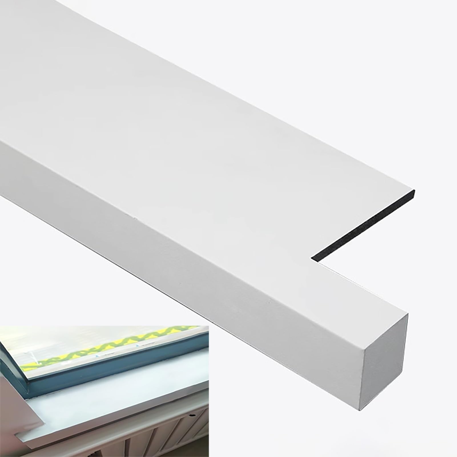 davanzale interno finestra Protezione per Davanzale Sostituzione Finestra con Nasello, Davanzali Decorativi Ristrutturazione Bordatura Finitura, Copertura Nasello Davanzale per Piante / Cucina(110x20c