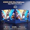 [2500 ANSI/Official Apps/50W Audio] Outdoor 4K Projector with WiFi and Bluetooth, Auto Focus, Auto Keystone Smart Projector Support DoIby Audio, 2026 Upgrade GO2 Short Throw Projector with 360°Stand