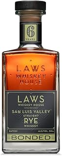 LAWS WHISKEY HOUSE Bonded Rye Whiskey 6yr Aged, 750 ML