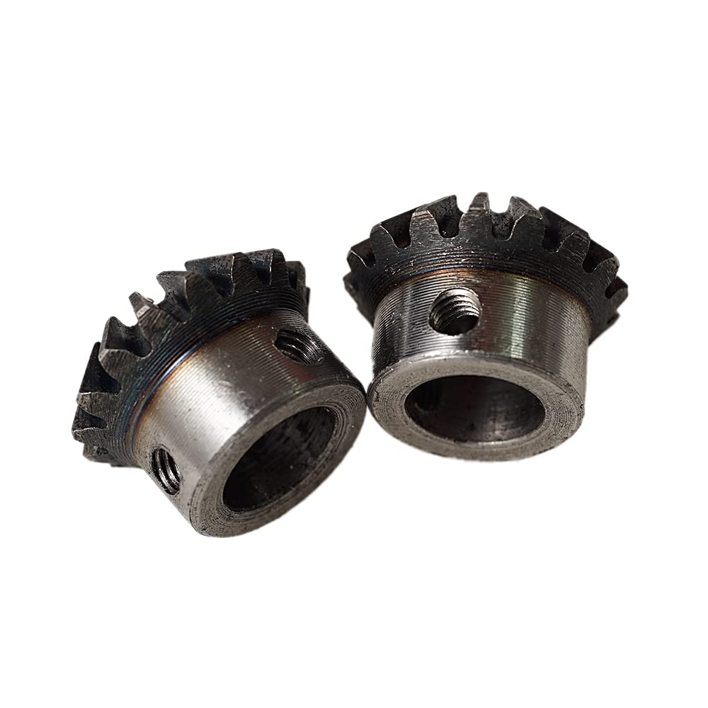 2Pcs Bevel Gear Tapered Bevel Pinion Gear Bevel Gears 1.5 Module for Hardware Mechanical Rotation (16T 12mm Hole)