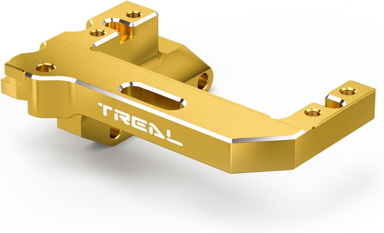 TREAL 7075 Aluminum Servo Mount – CNC Upgrade for Vanquish H10 Optic 1/10 Scale(Gold)