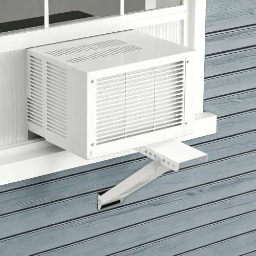 Image of Jeacent Window AC Bracket No Drill, Heavy-Duty Window Air Conditioner Support Bracket Up to 160lbs, Fits Single or Double Hung Windows