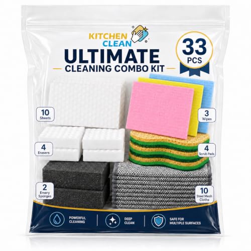 Image of Kitchen Clean Ultimate Cleaning Combo Kit, 33 Pcs