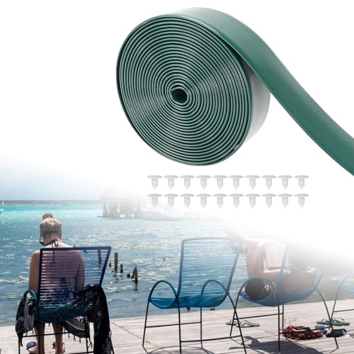 Sangles en vinyle pour réparation de chaises de patio d'extérieur vertes 5cm