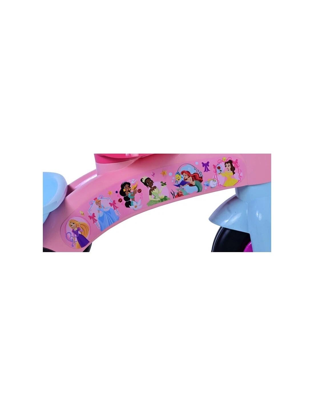 Triciclo Principesse Bambina 1-3 Anni con Cestino Porta Giochi 3 Ruote Stabile Ergonomico Sicuro fino 25 kg Triciclo Bambini Rosa