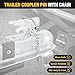 Nilight Straight Trailer Coupler with Security Latch&Chain for 1-7/8 Inch Hitch Ball, 2-Inch Channel,2000 LBS, Heavy Duty Trailler Tongue Coupler for Station Wagon, Truck, Bolted & welded installation