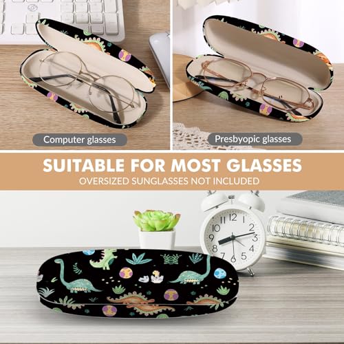 Image of Glasses Case Hard Shell,Portable Protective Eyeglasses Case, Eyeglass Holder Box with Cleaning Cloth,for Women Men