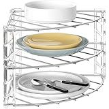 DecoBros - Organizador de estantería esquinera, cromado