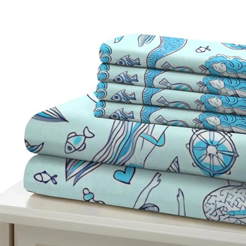 Housse de couette poisson tropical 200x200 en microfibre avec taies