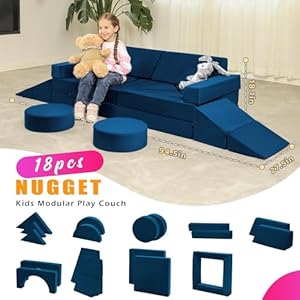 18pcskidscouchbuildingfortmodularkidsplaycouchconvertiblefoamplaysofafortoddlerandbabyplayroomfoldoutcouchsectionalplaysetforcreativegirlsboysnavyyellow Urban Country Home Decor 18pcs kids couch building fort modular kids play couch convertible foam play sofa for toddler and baby playroom fold out couch sectional play set for creative girls boys navyyellow urban country home decor