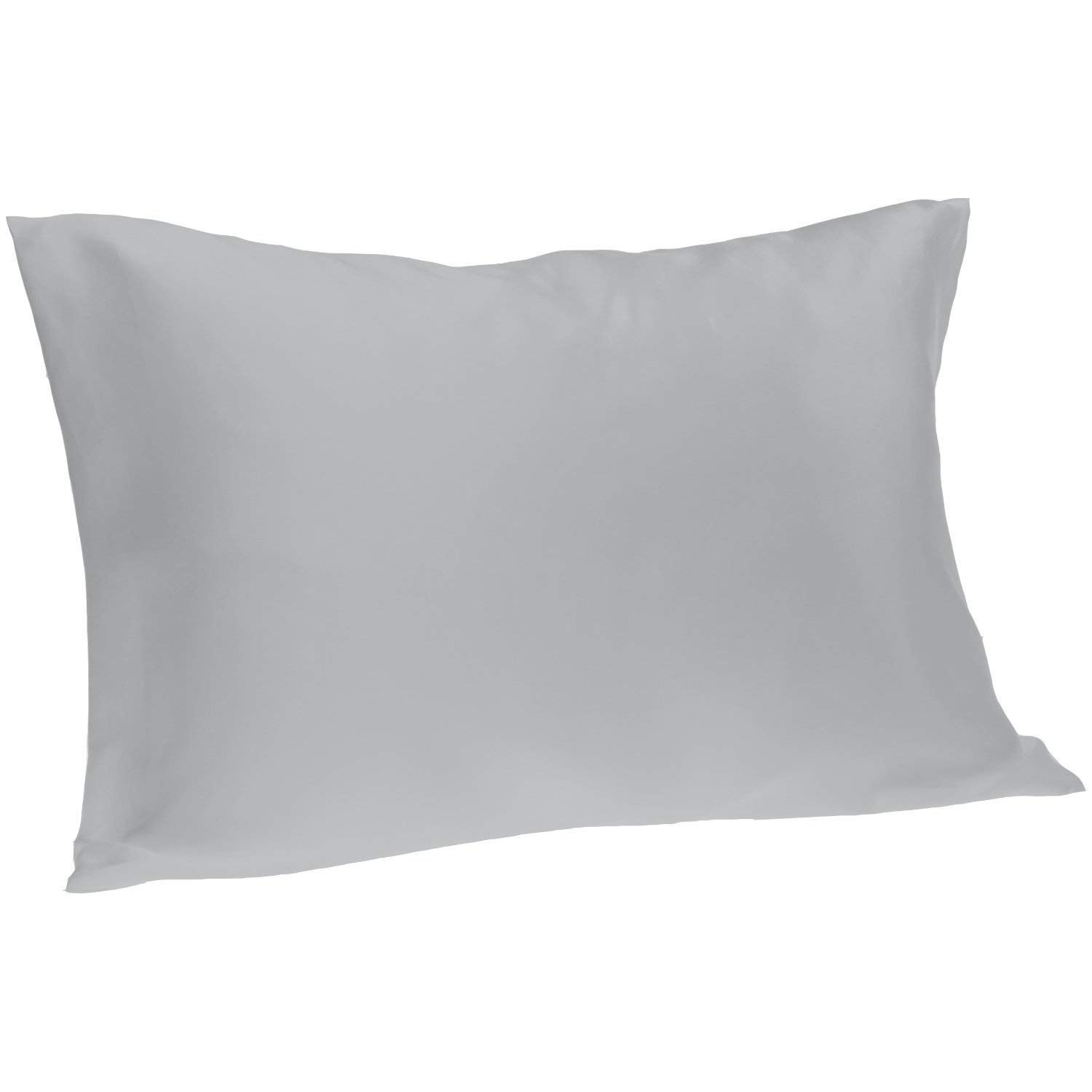 Spasilk Pure Silk Pillowcase, Charmeuse Silk Pillowcase, Hypoallergenic, Queen Sized, Silver