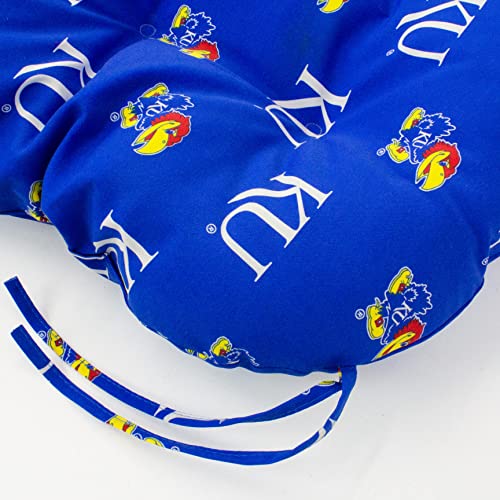 Image of College Covers Everything Comfy Kansas Jayhawks Indoor Outdoor Settee Loveseat Bench Cushions