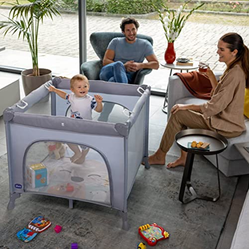 Miniatura 2 de Chicco Open Box Parque Bebé de 0 Meses a 15 Kg – Parque Plegable y Compacto, Parque de Juegos con Alfombra Extraíble, Ventanas de Malla, 4 Asas y Bolsa de Transporte, Color Rojo (Lion)