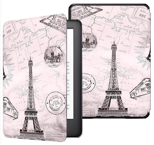 Image of ProElite Cover Case for Kindle Paperwhite 12th Gen 7 inch Case, Slim Smart Flip case Cover for Amazon Kindle Paperwhite 12th Generation 7 inch 2024, Eiffel