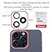 2 PCS for ASDAWN Back Rear Camera Lens Glass Replacement for iPhone 15 Pro 6.1 Inches with Pre-Installed Adhesive, ASDAWN Back Camera Lens Glass kit with Installation Manual + Repair Tool Set