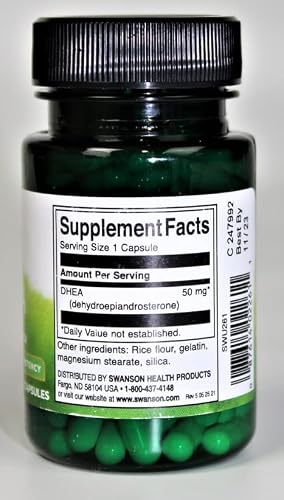 Swanson Dhea-Natural Supplement To Support Healthy Aging-Supports Hormone Balance & Immune Support-Helps Maintain Energy & Drive-(120 Caps, 50Mg Each) #TOP3