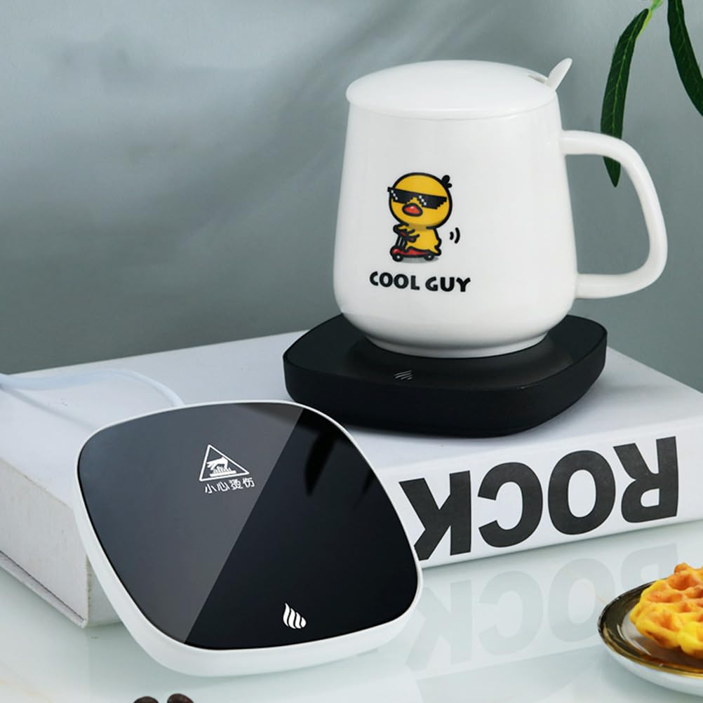 TEHAUX Chauffe-Tasse USB Tapis Chauffant Compact À Température Constante 50 ℃ pour Mug Et Boissons Réchauffeur De Tasse pour Bureau Maison Dortoir Et Voyage