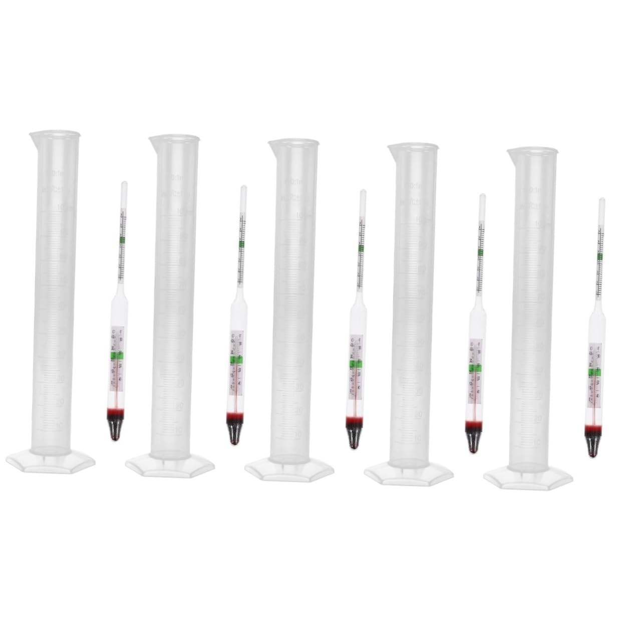 5sätze Hydrometer Für Aquarien Präziser Salzwassertester Mit Holzbox Und Kunststoffmesszylinder Für Meeresaquakultur Und Wasserqualitätsüberwachung