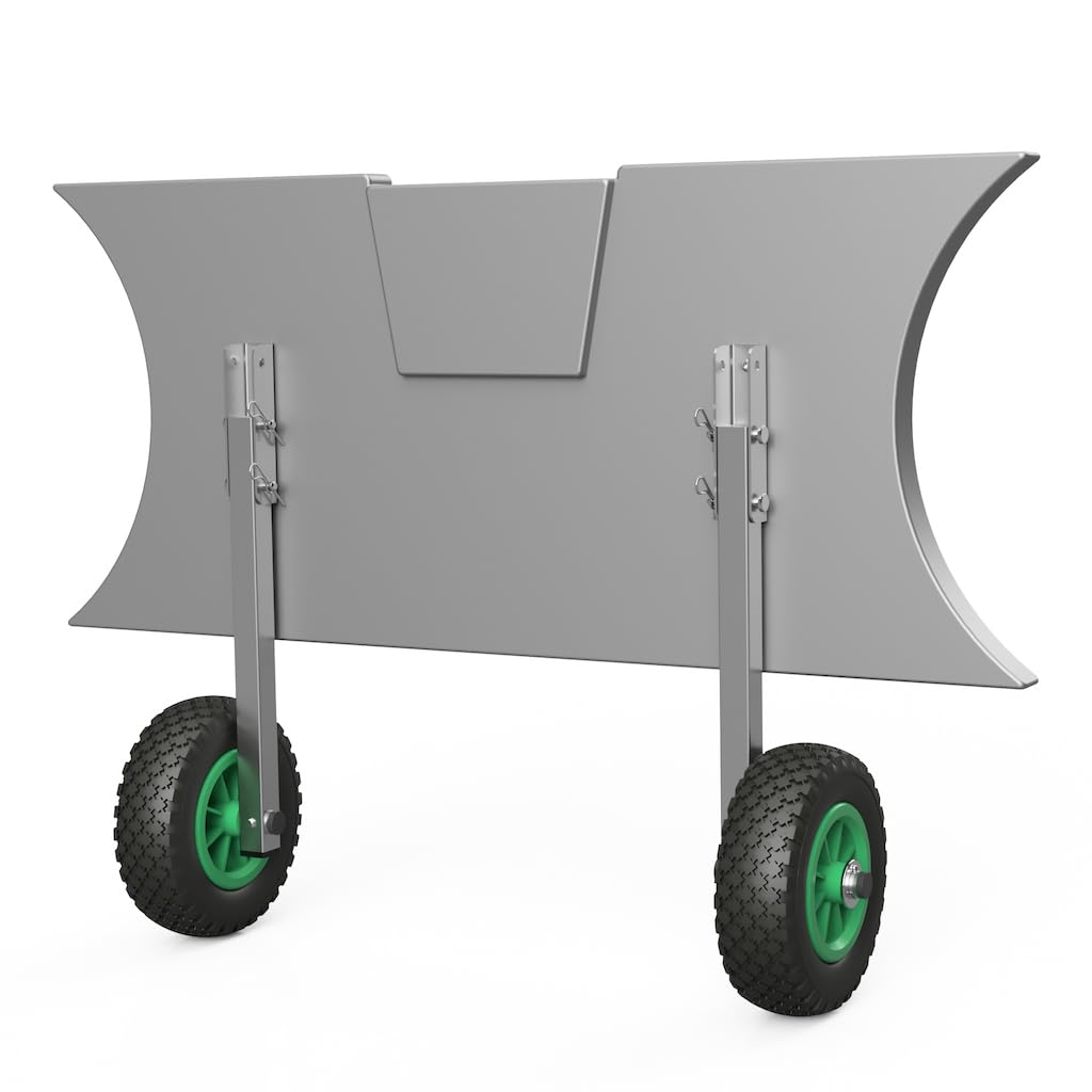 SUPROD Boat Transom Wheels Launching Wheels Dinghy for Inflatables Foldable Stainless Steel ET200, black/green