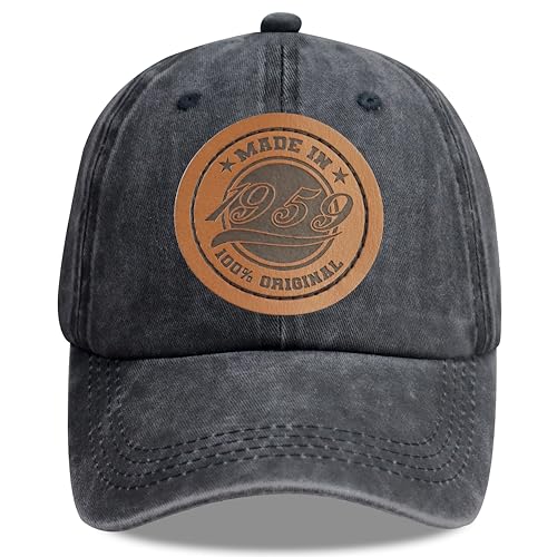 67th Birthday Decorations, Made in 1959 100 Percent Original Hats for Men Women, 67 Year Old Limited Edition Baseball Cap Retirement Gifts Mom Dad