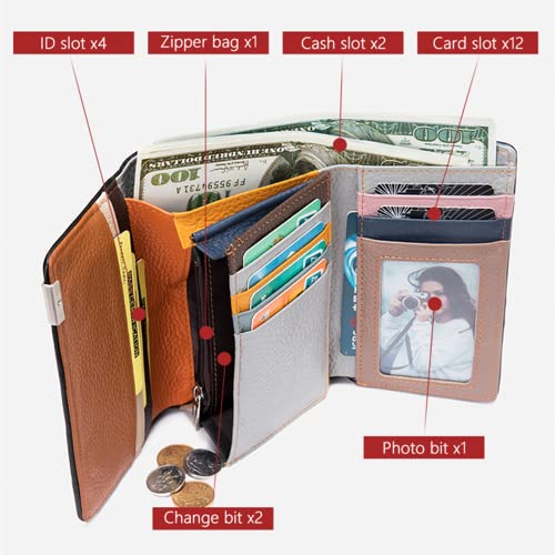 Wallets for Women Genuine Leather Multi Color4